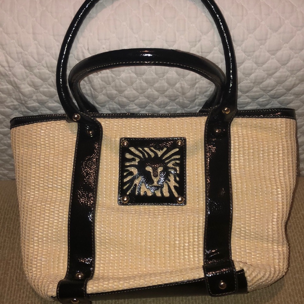 Anne Klein woven handbag